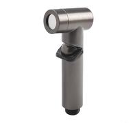 Kit de accesorios de inodoro de mano con pulverizador de bidé, presión de agua ajustable para limpieza y lavado de pañales, juego de Shattaf ABS plateado (gris)
