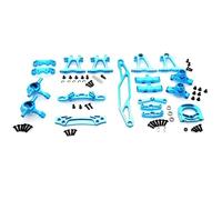 Kit de accesorios de modificación de metal, brazos de suspensión, nudillos de dirección para Tamiya TT-02 TT02 1/10 piezas de actualización de coche RC (azul)