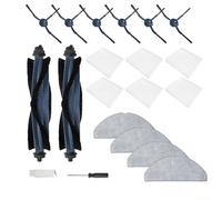 Kit de accesorios de repuesto compatible con Eufy G50 para Hybrid L60 para Hybrid Ses, incluyendo 2 cepillos principales, 6 cepillos laterales, 6 filtros, 4 paños de fregona herramientas de limpieza
