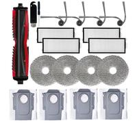Kit de accesorios de repuesto compatible con robot aspirador Roborock Saros Z70, incluye 1 cepillo principal + 4 cepillos laterales + 4 filtros HEPA + 4 almohadillas de fregona + 4 bolsas de polvo