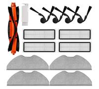 Kit de accesorios de repuesto compatible con Xiaomi Robot Aspirador S40, OV81, accesorios, incluye 1 cepillo principal, 4 cepillos laterales, 4 filtros HEPA, 4 almohadillas de fregona