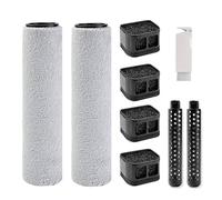Kit de accesorios de repuesto compatible con Xiaomi Truclean W30 Pro Wer Dry Vacuum (E303HW), incluye 2 cepillos de rodillo, 4 filtros, 2 barras desodorantes absorbentes de olores, piezas de repuesto