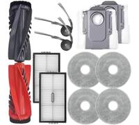 Kit de accesorios de repuesto compatibles con Roborock Saros 10R / G20s Ultra Robot Partes de aspirador 1 cepillo principal doble 2 cepillos laterales, 2 filtros HEPA, 2 bolsas de polvo, 4 paños de