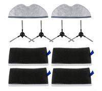 Kit de accesorios de repuesto de 10 piezas para XIAOMI E5 y MIJIA Robot Aspirador Incluye 4 cepillos laterales, 4 filtros, 2 paños de fregona para mejorar el rendimiento de limpieza