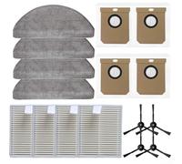 Kit de accesorios de repuesto de 16 piezas para aspiradora Hoover HG4 para aspiradora Hydro Pro, 4 filtros, 4 paños de microfibra para fregona, 4 bolsas de polvo, 4 cepillos laterales
