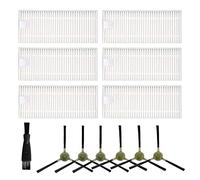 Kit de accesorios de repuesto de cepillo lateral con filtro HEPA para aspiradora Life K2 K3 K4 K5, 6 HEPA, 6 cepillos laterales, 1 cepillo de limpieza