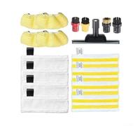 Kit de accesorios de repuesto, juego de accesorios para limpiador de vapor Kärcher SC1-SC5, 10 paños de microfibra y 4 cepillos redondos