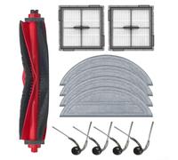 Kit de accesorios de repuesto para aspiradora Roborock Q10 S5+ / Q10 VF / Q10V+ - Cepillo de rodillo principal, cepillos laterales, filtro y paños de microfibra para fregona, 1 juego (B)