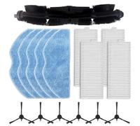 Kit de accesorios de repuesto para aspiradora Tefal para X-Plorer Serie 75 S+ RG8597W, 1 cepillo principal+6 cepillos laterales, 4 filtros, 5 paños de fregona