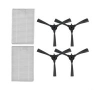 Kit de accesorios de repuesto para aspiradora Zigma 980 981, incluye 2 filtros y 4 cepillos laterales diseñados para mejorar la captura de polvo y caspa de mascotas