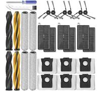 Kit de accesorios de repuesto para Dreame Aqua10 para robot aspirador Ultra Roller, incluye cepillos principales, cepillos laterales, filtros, toallitas de rodillo y bolsas para el polvo con