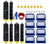 Kit de accesorios de repuesto para iRobot Roomba 600 Series 694 675 692 695 677 671 655 645 690 680 660 650 620 614 y 500 Series 595 585 564 Robot 3 cerdas y 3 batidores Cepillo 8 Filtro 8 Cepillo