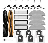 Kit de Accesorios de Repuesto para Robot Aspirador Dreame D20 Pro Plus (RLD43SD), 2 Cepillos Principales, 6 Cepillos Laterales, 4 Filtros HEPA, 4 Paños Mop, 6 Bolsas para Polvo