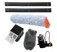 Kit de accesorios de repuesto para robot aspirador ILIFE W90, 6 piezas, 1 cepillo para pelusas, 1 filtro, 2 raspadores de plástico, 1 motor de cepillo central, 1 tanque de agua limpia