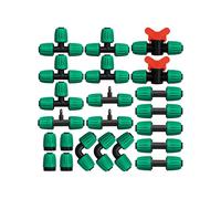 Kit de Accesorios de Riego por Goteo de 22 Piezas para Tuberías de 1/2 Pulgada, Piezas de Tuberías de Riego por Goteo para Sistema de Rociadores