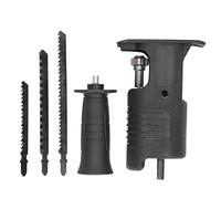 Kit de Accesorios de Sierra Recíproca Adaptador de Sierra Recíproca para Taladro Inalámbrico con Cuchillas para Sierras Caladoras para Corte de Madera Y Metal