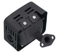 Kit de accesorios de silenciador de escape de acero inoxidable con silenciador de potencia de arandela para generador de motor de gasolina (negro)
