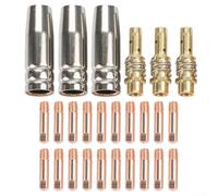 Kit de accesorios de soldadura de cobre con 26 piezas incluyendo puntas de 0,9 mm y boquillas de gas para antorchas de 15 ak Mb-15 Mig para garantizar un funcionamiento suave