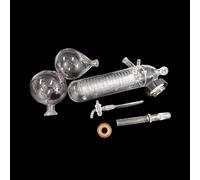 Kit de accesorios for evaporador rotatorio de vidrio de borosilicato de alto rendimiento for JVLAB RE-201D: incluye condensador, matraces y válvulas.