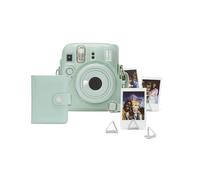 Kit de Accesorios instax Mini 13, Contiene Funda Original, Mini álbum y Clips para Sujetar Fotos. Color Lagoon Green