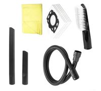 Kit de accesorios interiores diseñado para aspiradoras Karcher WD2 WD3 MV2 en húmedo y seco, incluye boquilla de extensión de manguera, cepillo y paño de microfibra
