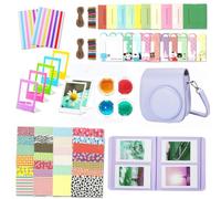 Kit de accesorios Mini 13 para cámara Fujifilm Instax Mini 13, color morado | Funda protectora, álbum de fotos, filtros de color, marcos temáticos, calcomanías, accesorios de cámara instantánea para