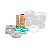 Kit de accesorios para antorcha de soldadura Tig, lente de gas de alto rendimiento, copa de vidrio, pinza, juego de juntas tóricas para pistolas de soldadura WP17, WP18, WP26,