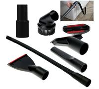 Kit de accesorios para aspiradora de 35 mm con herramienta para grietas, cepillo redondo y boquilla de sofá para Kärcher, juego de limpieza ABS para esquinas de teclado de coche