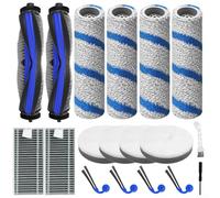 Kit de accesorios para aspiradora Ecovacs para Deebot X11 OmniCyclone con 20 piezas, incluyendo fregonas de rodillo de microfibra, filtros HEPA y cepillos para una limpieza eficaz