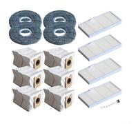 Kit de accesorios para aspiradora robot C20: 6 bolsas de polvo, lavables para HEPA, cepillo de limpieza y toallitas, piezas de repuesto de alta eficiencia