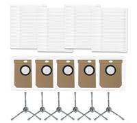 Kit de accesorios para aspiradora robot con filtro de cepillo lateral, bolsa de polvo para Eufy Clean L50 L50 Ses L60 L60 para modelos híbridos, fácil de reemplazar