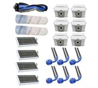 Kit de accesorios para aspiradora robot, filtros de cepillos de repuesto, bolsas de polvo, paños de fregona, rendimiento de limpieza eficiente, materiales para YEEDI S16 Plus, para uso doméstico (21