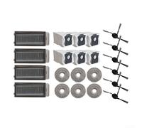 Kit de accesorios para aspiradora robótica Dreame para Mova P60, 4 filtros, 6 cepillos laterales, 6 trapeadores, 6 bolsas de polvo, filtración avanzada, limpieza de bordes, paños reutilizables
