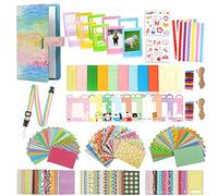 Kit de accesorios para cámara Instax compatible con Fujifilm Instax Mini 9/8/90/70/11, incluye adhesivo de película, marcos de escritorio, marco colgante, correa, clips (multicolor)