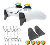 Kit de accesorios para controlador DualSense de PS5, 10 gatillos de resorte + 4 tapas de silicona para el pulgar + 1 par de extensores de gatillo L2 R2 para mando Playstation 5