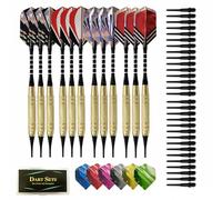 Kit de accesorios para dardos | Juegos de dardos de punta blanda profesional con puntas de dardo blandas de 100 piezas | Juego de puntas blandas de profesionales para accesorios de diana electr
