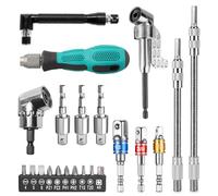 Kit de Accesorios para Destornillador Angular,Fácil de Usar, Multifunción Flexible Destornillador, Kit de 105 ° Accesorios para Destornillador Angular, para Perforar en Espacios Estrechos (verde)