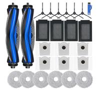 Kit de accesorios para Ecovacs Deebot T50 Max Pro Omni, 25 piezas de repuesto: incluye 2 cepillos principales, 4 filtros HEPA, 6 mopas, 6 bolsas para polvo, 6 cepillos laterales y 1 herramienta