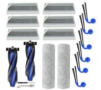 Kit de accesorios para ECOVACS, para DEEBOT X12 OmniCyclone X12 Pro, 2 cepillos principales, 6 cepillos laterales, 6 filtros, 2 herramientas de limpieza con rodillo