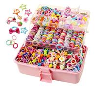 Kit de accesorios para el cabello para niñas pequeñas, bonito juego de pasadores de moños, lazos para el pelo para niños, para carnaval, cumpleaños, vacaciones, escuela, vestido de relleno