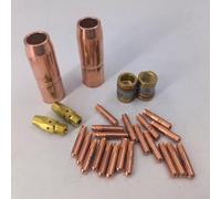 Kit de accesorios para gas de soldadura Hobart H MIG y para millermatic M-25/M-40, incluye boquillas 169726, adaptador 169728/169729 y boquillas de contacto (000069)