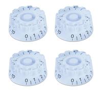 kit de accesorios para guitarra 3 Uds/4 Uds Perillas De Guitarra Control De Velocidad De Tono De Volumen Perillas Moleteadas Guitarra Bajo(White,4pcs)
