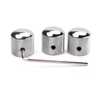 kit de accesorios para guitarra 3 Uds Perillas De Control De Tono De Volumen De Metal Con Llaves Allen Perillas De Bajo De Guitarra Eléctrica Potenciómetro Accesorios De Instrumentos(Chrome)