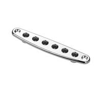 kit de accesorios para guitarra Piezas De Guitarra Eléctrica Puente De Metal Cadena A Través Del Cuerpo Virolas Placa De Buje Para Reemplazo De Guitarra(Silver)