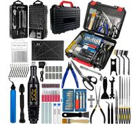 Kit de accesorios para impresora 3D, 221 unidades, accesorios para impresora 3D, incluye herramienta de desbarbado, adecuado para el desmontaje de impresión 3D, limpieza y mecanizado de cajas de