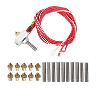 Kit de Accesorios para Impresora 3D Bloque de calefacción + 10 boquillas de Impresora 3D 0,4 mm + Garganta de Manguera para MK8, para Anet A8, para Alunar M508, CR7, V2, etc.