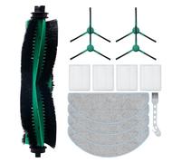 Kit de accesorios para IRobot Roomba Combo Essential Y0112/Y0110/Y0140 Q0120/Q011/Q052, para IRobot Roomba 105 Combo+ robot aspirador, 1 cepillo principal, 4 filtros, 4 cepillos laterales, 4 toallitas