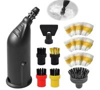 Kit de accesorios para Kärcher SC1-SC5, conjunto de cepillos redondos para Kärcher limpiador de vapor, boquilla curvada, cepillos redondos, funda de microfibra, piezas de repuesto para Kärcher