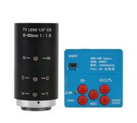 Kit de accesorios para microscopio 3 0MP 2K HDMI USB Cámara de microscopio digital Cámara de soporte de soporte universal de soporte 6-6 0 mm Lente de montaje zoom c focal-longitud portaobjetos de mic
