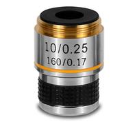 Kit de Accesorios para microscopio 4X 10x 20x 40x 60x 100x 1pc 185 Lente Objetivo de microscopio biológico acromático portaobjetos de microscopio (Warna : 10X)